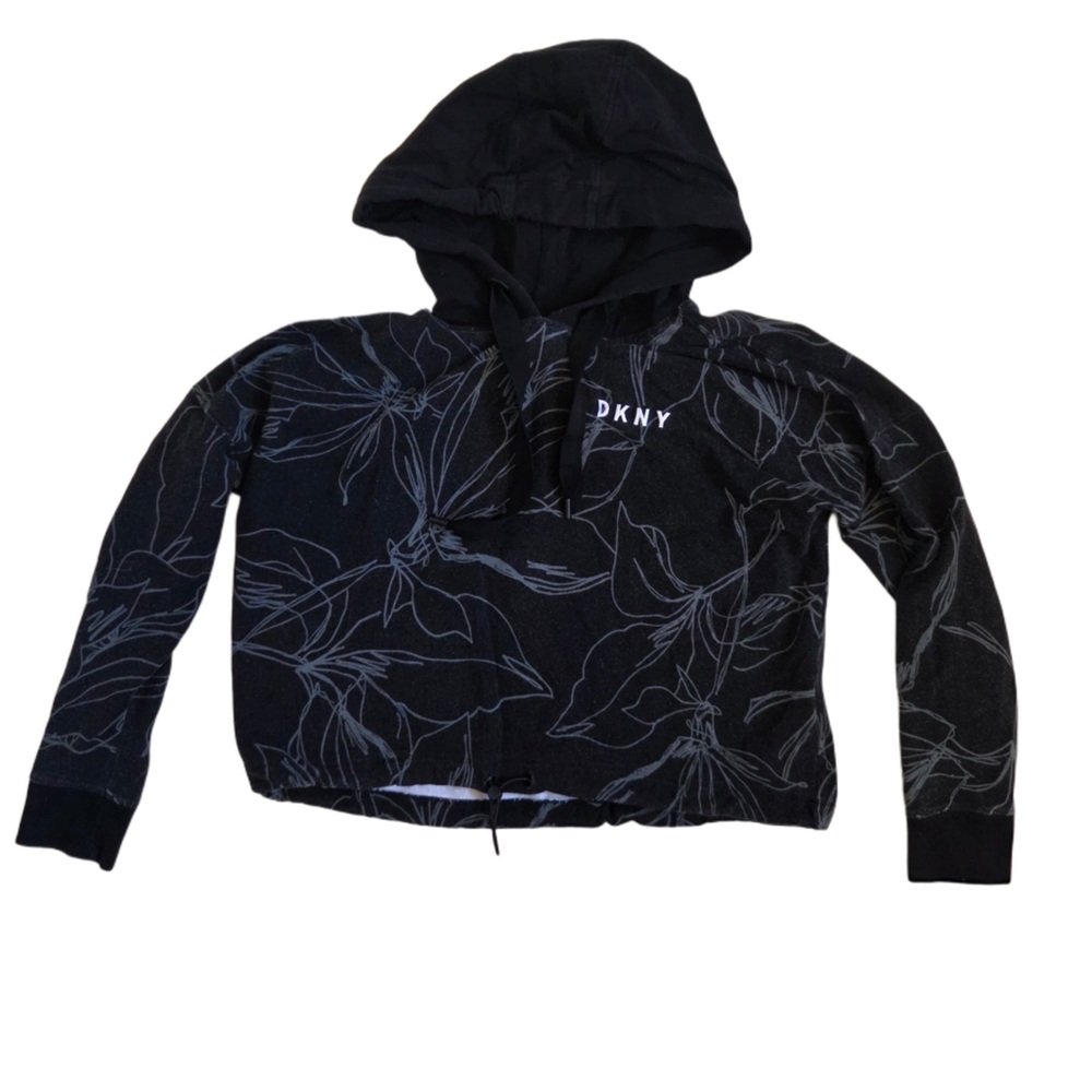 DKNY Black Floral Bomber Jacket